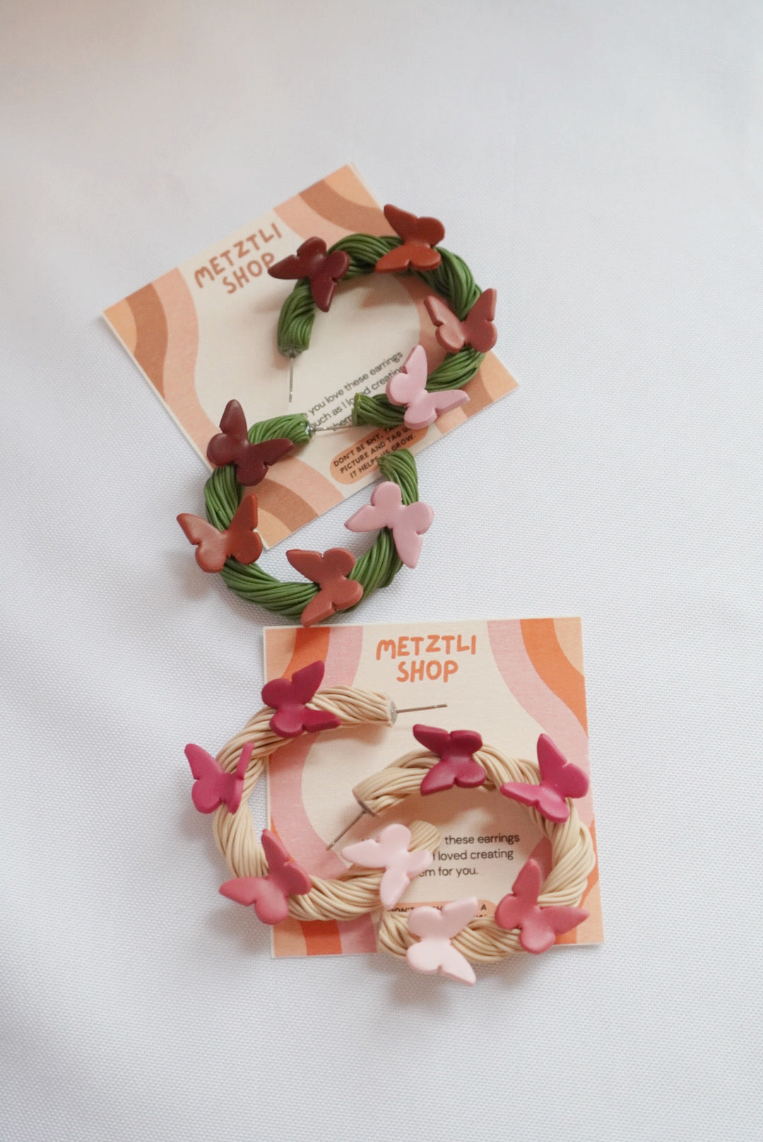 Butterfly Hoop Earrings