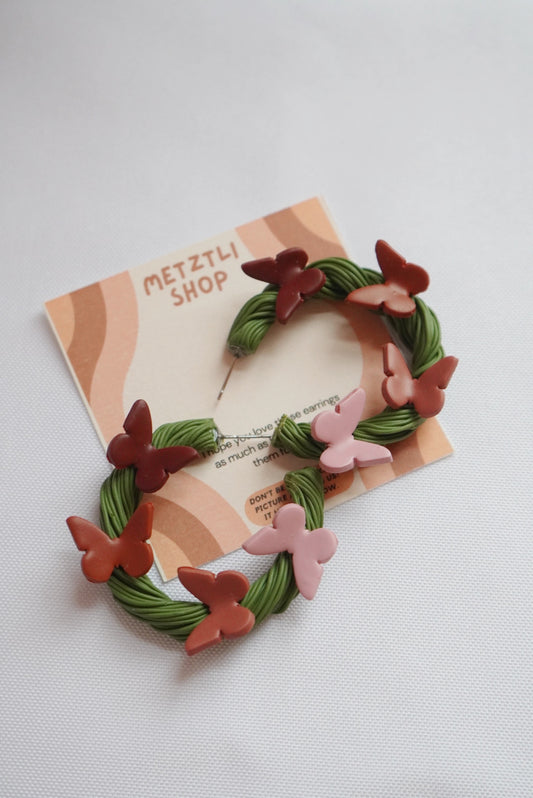 Butterfly Hoop Earrings