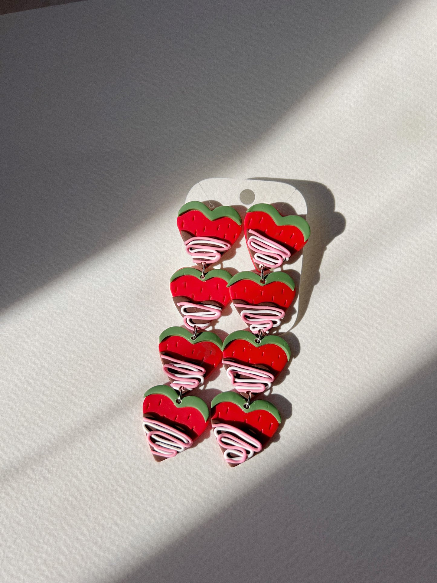 Chocolate Covered Strawberry Earrings