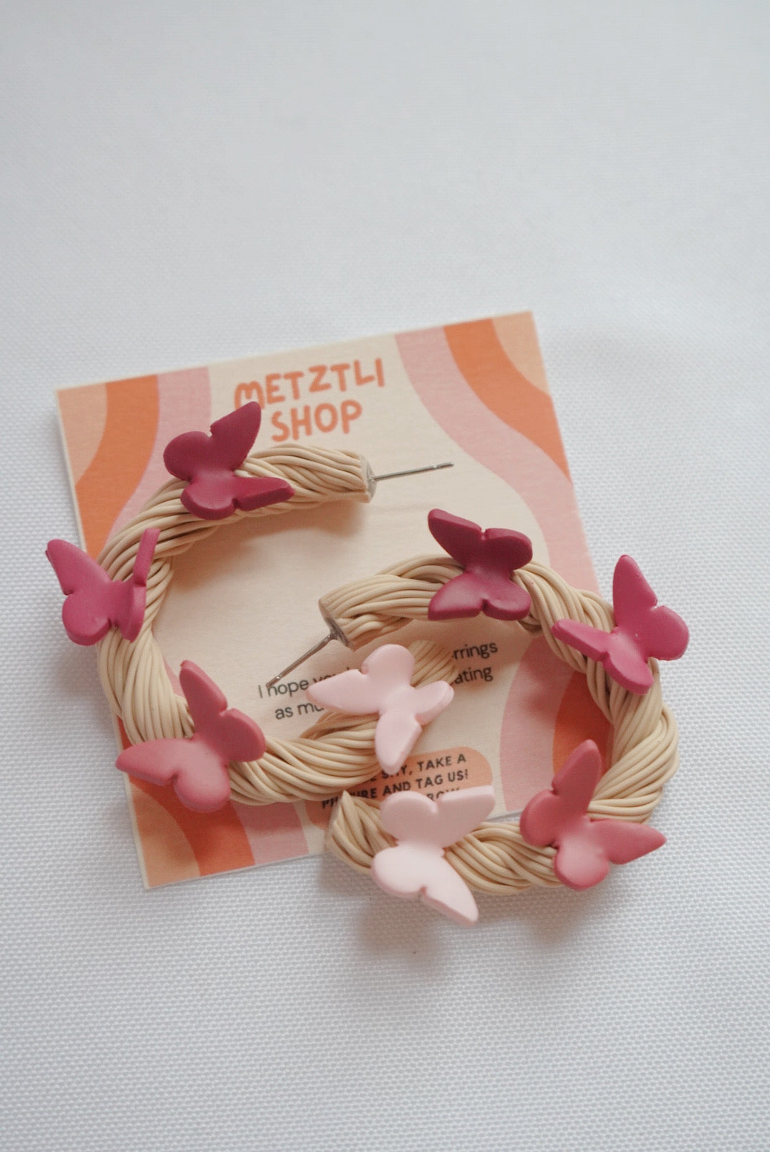 Butterfly Hoop Earrings